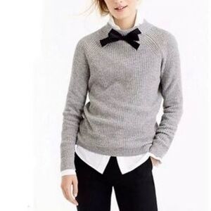J. Crew Gayle Tie Bow Wool Sweater - Small